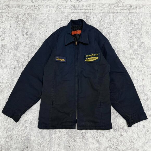 Vintage Goodyear Mechanics Jacket Red Kap Made In USA Work Jacket Full Zip - Picture 6 of 7